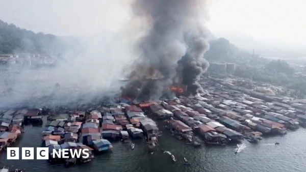 Inferno Engulfs Malaysian Water Village, Displacing Thousands