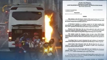 LTFRB Revokes Tourist Bus Operator's License Following EDSA-Ortigas Fire Incident