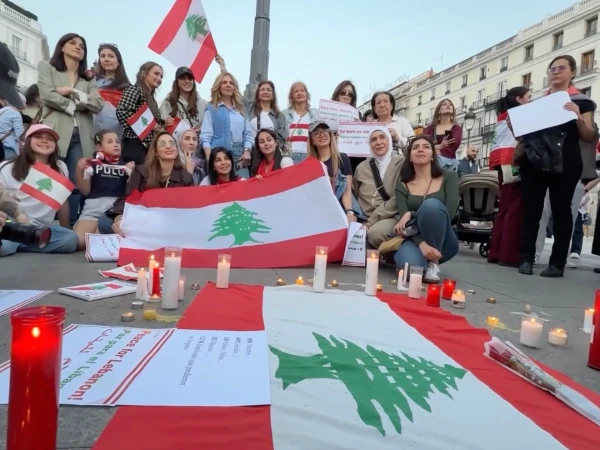 Madrid Stands in Solidarity: Candlelight Vigil Honors Lebanese Victims of Israeli Airstrikes