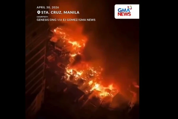 Blaze Destroys Homes in Sta. Cruz, Manila