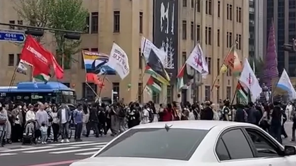 Seoul Demonstrators Rally in Support of Gaza Amid Ongoing Conflict