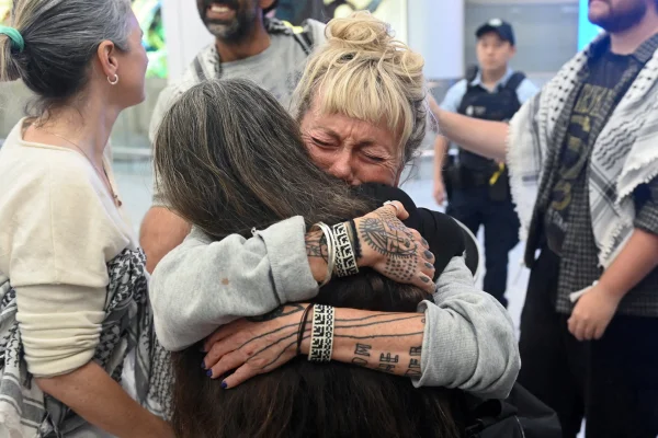 Returning Gaza Flotilla Activists Recount Abuse, Reunite with Families in Sydney