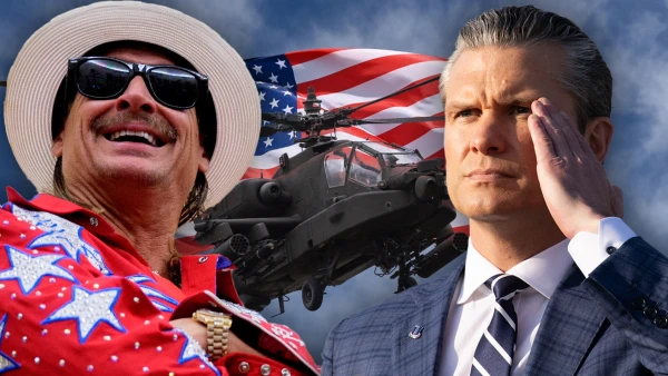 Kid Rock Rides Gunner Seat in Army Apache for America's 250th Birthday Tour