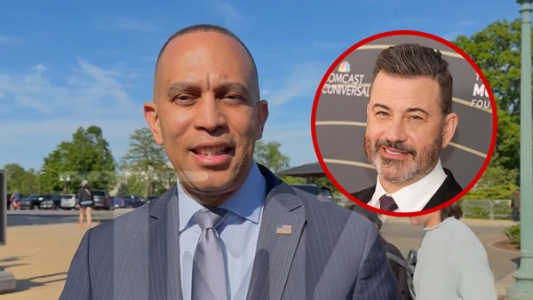 Hakeem Jeffries Sidesteps Judgment on Kimmel's 'Expectant Widow' Joke, Condemns Toxic Rhetoric