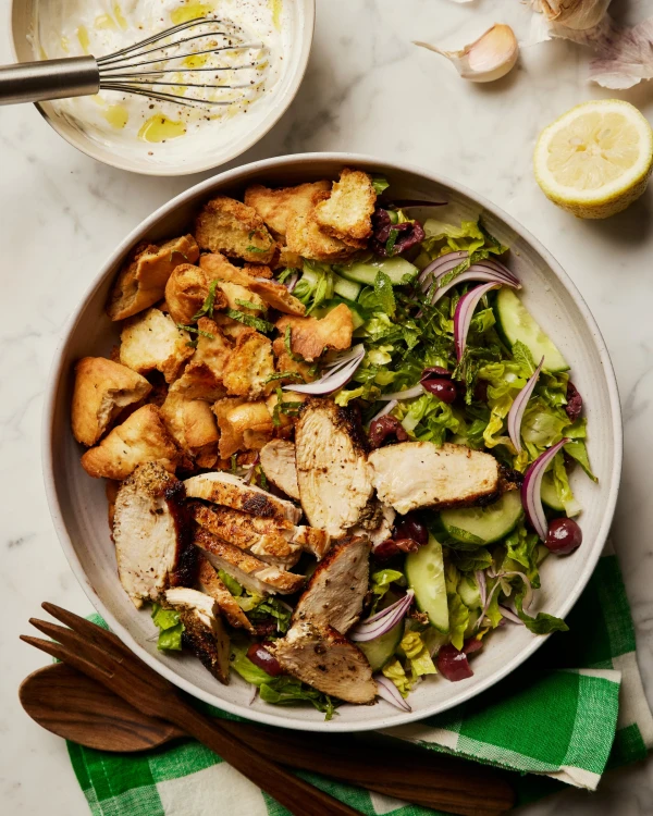 Sizzle Without the Barbecue: Greek Chicken Souvlaki Salad from Georgina Hayden