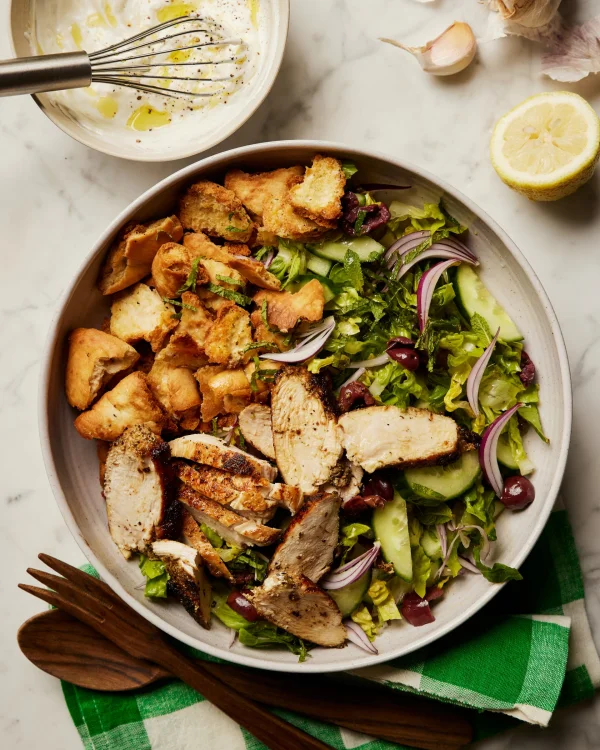 Sizzle Without the Barbecue: Greek Chicken Souvlaki Salad from Georgina Hayden