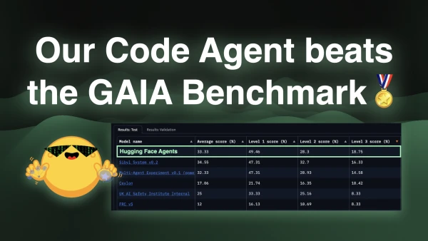 Transformers Code Agent Achieves Top Score on GAIA Benchmark