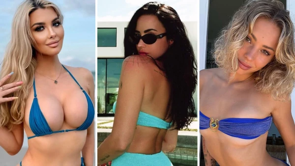Blue Bikini Beauties Make a Splash in Summer Photo Gallery