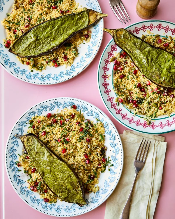 From Simple Pleasures to Magic Moments: Tahini Aubergines and Green Fishballs