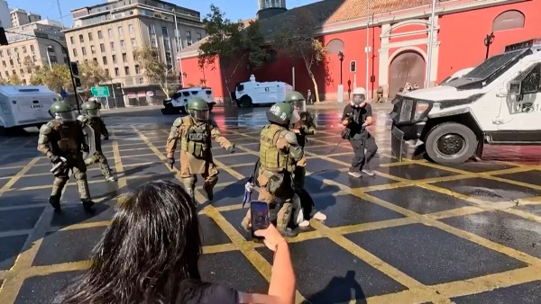 Chilean Police Use Water Cannons to Disperse Student Protesters