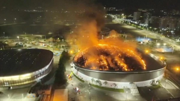 Flames Engulf Rio's Olympic Velodrome Roof in Early Morning Blaze