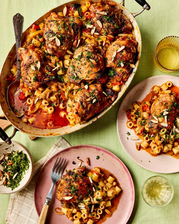 Make-Ahead Sharing Feasts: Sami Tamimi's Pasta Bake and Sumac Salad