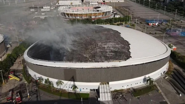 Flames Engulf Rio's Olympic Velodrome Roof, Track Spared
