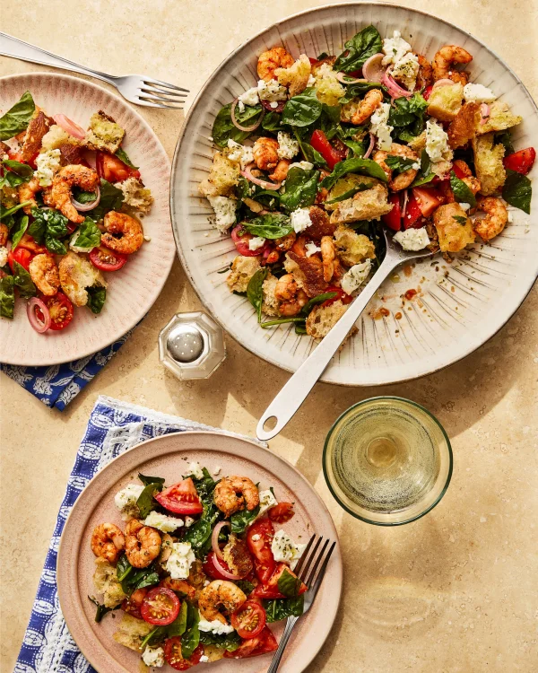 Georgina Hayden’s quick and easy recipe for prawn and feta saganaki salad | Quick and easy