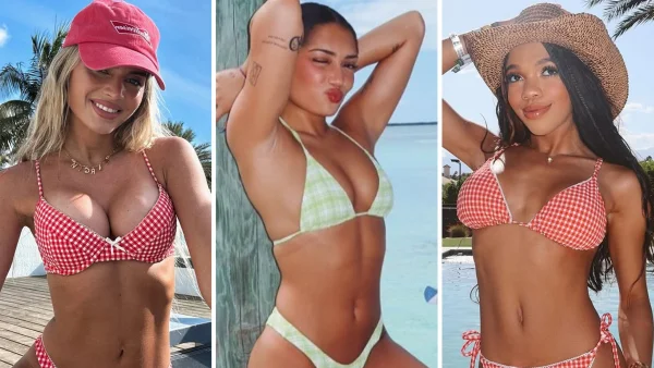 Stars Rock Plaid Bikinis as Summer Beach Vibes Take Over