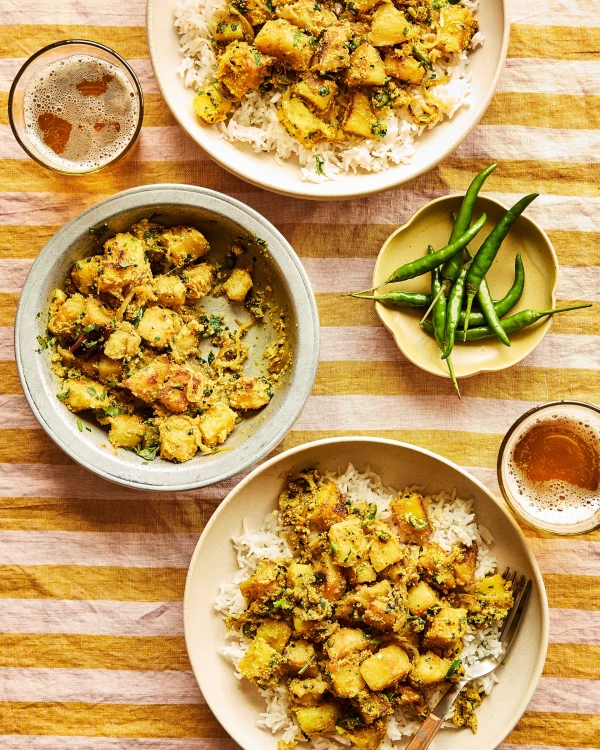 Poppy seed potatoes and chicken kebabs: Nisha Katona’s recipes for home-style Indian favourites