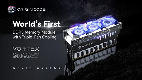 Origin Code VORTEX DDR5: First Memory Module with Triple-Fan Cooling