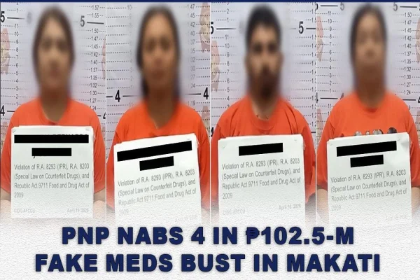 Major Bust in Makati: P102.5 Million in Counterfeit Cancer Drugs Seized, Four Arrested