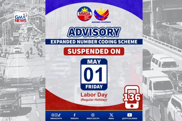 Labor Day 2026: MMDA Suspends Number Coding in Metro Manila