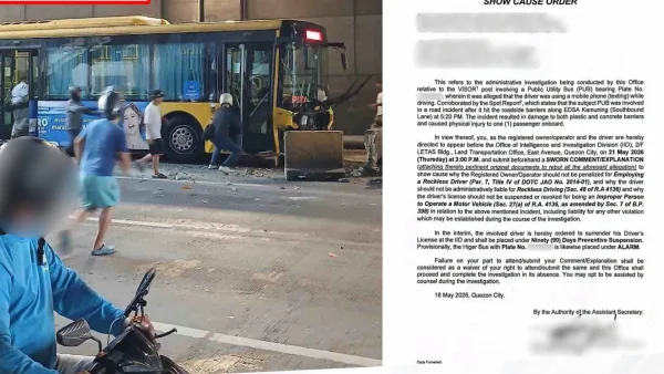 Bus Driver Summoned for Phone Use in EDSA Busway Collision
