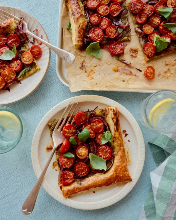 Tomato tart and a strawberry and elderflower trifle: Sally Abé’s summer recipes