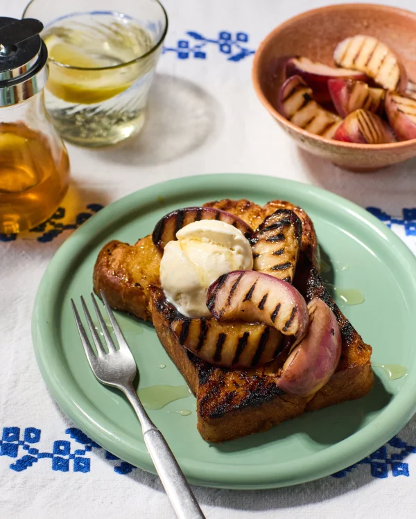Benjamina Ebuehi’s recipe for honey butter brioche with grilled peaches | The sweet spot