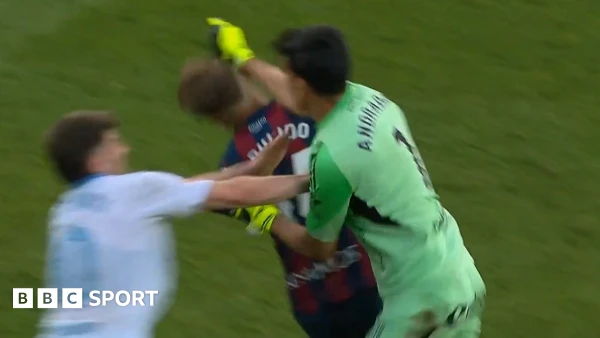Argentine Keeper Andrada Throws Punch After Red Card in Spanish Second Division Brawl