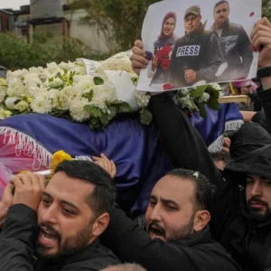 Beirut Mourns: Crowds Gather to Honor Three Journalists Killed in Israeli Strike