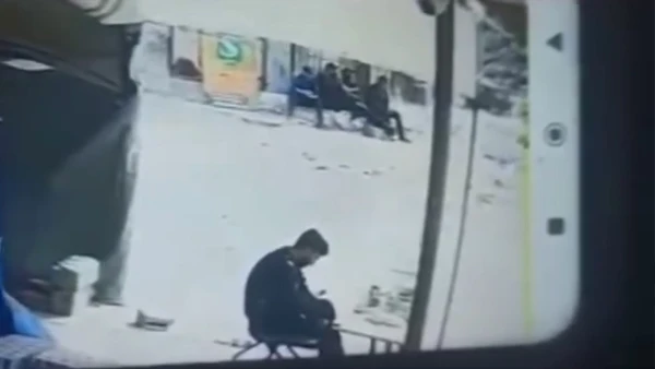 Surveillance Video Captures Israeli Airstrike on Gaza Civilians